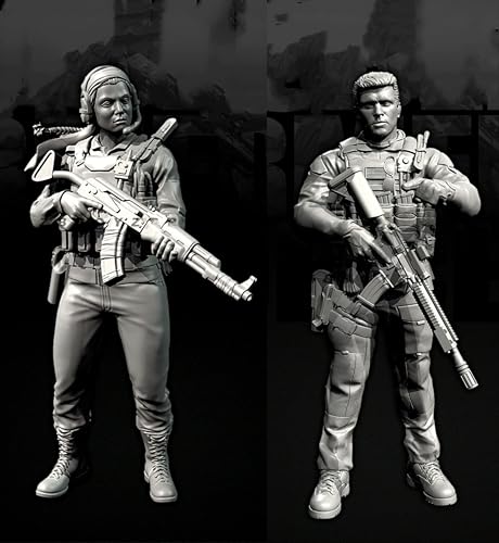 Bhowsa 1/35 Europäischer Kommandosoldat Resin-Modellbausatz Unbemaltes und unmontiertes Resin-Modell (2 Figuren) // e7c6J38 von Bhowsa