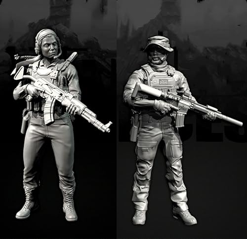 Bhowsa 1/35 Europäischer Kommandosoldat Resin-Modellbausatz Unbemaltes und unmontiertes Resin-Modell (2 Figuren) // e7c6J39 von Bhowsa
