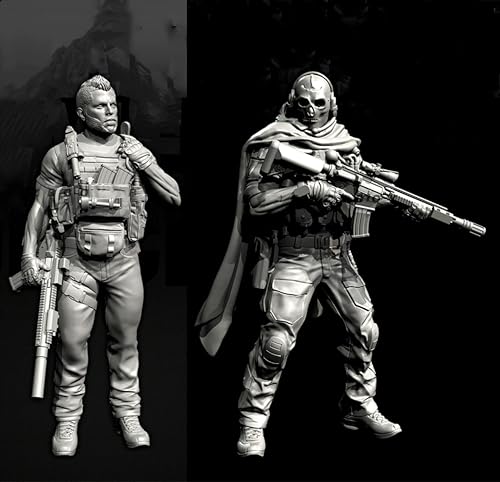Bhowsa 1/35 Europäischer Kommandosoldat Resin-Modellbausatz Unbemaltes und unmontiertes Resin-Modell (2 Figuren) // e7c6J4 von Bhowsa