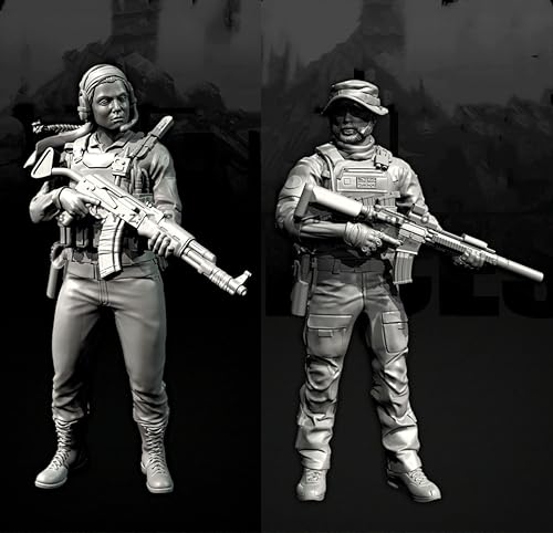 Bhowsa 1/35 Europäischer Kommandosoldat Resin-Modellbausatz Unbemaltes und unmontiertes Resin-Modell (2 Figuren) // e7c6J40 von Bhowsa