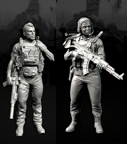 Bhowsa 1/35 Europäischer Kommandosoldat Resin-Modellbausatz Unbemaltes und unmontiertes Resin-Modell (2 Figuren) // e7c6J42 von Bhowsa