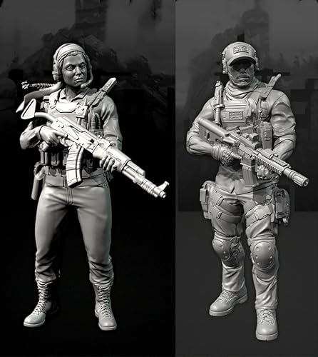 Bhowsa 1/35 Europäischer Kommandosoldat Resin-Modellbausatz Unbemaltes und unmontiertes Resin-Modell (2 Figuren) // e7c6J45 von Bhowsa