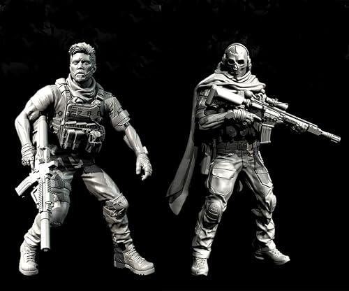 Bhowsa 1/35 Europäischer Kommandosoldat Resin-Modellbausatz Unbemaltes und unmontiertes Resin-Modell (2 Figuren) // e7c6J5 von Bhowsa
