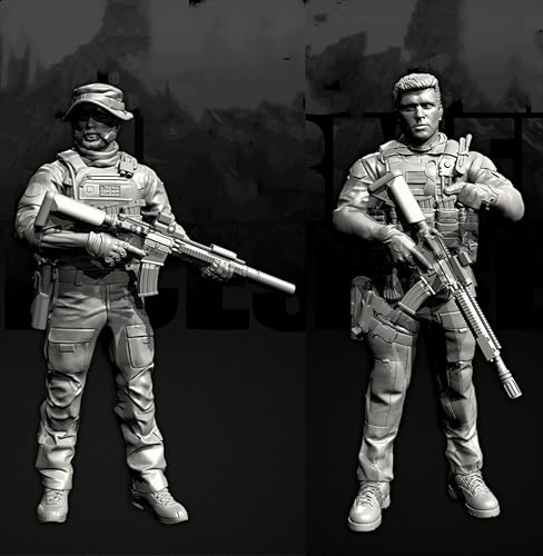 Bhowsa 1/35 Europäischer Kommandosoldat Resin-Modellbausatz Unbemaltes und unmontiertes Resin-Modell (2 Figuren) // e7c6J7 von Bhowsa