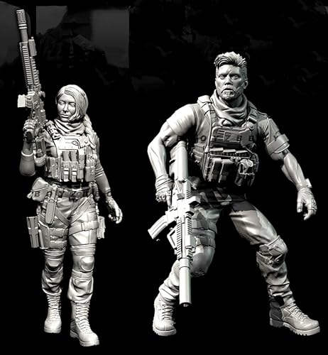 Bhowsa 1/35 Europäischer Kommandosoldat Resin-Modellbausatz Unbemaltes und unmontiertes Resin-Modell (2 Figuren) // e7c6J8 von Bhowsa