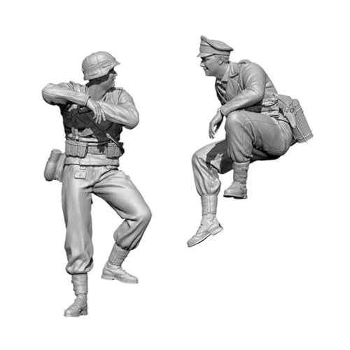 Bhowsa 1/35 Resin-Modellbausatz eines Deutschen Soldaten aus dem Zweiten Weltkrieg Unbemaltes und unmontiertes Resin-Modell (2 Figuren) //e7c3J6 von Bhowsa