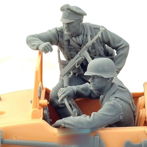 Bhowsa 1/35 WWII German Driver Soldier Resin Model Kit Unbemaltes und unmontiertes Resin-Modell (2 Figuren, kein Fahrzeug) //e7c2J9 von Bhowsa