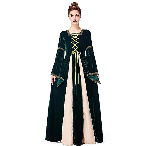Bianriche Court Costumes Nobility Fancy Dress Outfit Dressing up Women Green Clothing for Party Halloween Cosplay Rollenspiel, M von Bianriche