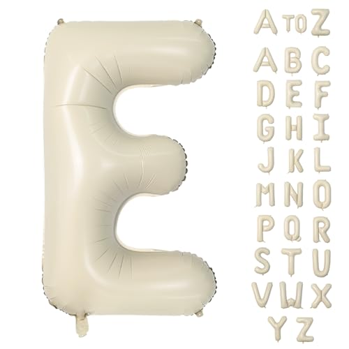 Biapian Buchstaben Ballons XXL, 40 Zoll Große Buchstabe E Folienballon, 101.6CM Beige Buchstaben Luftballon Aluminiumfolie Helium Ballons für Geburtstag Babyparty Hochzeit Jubiläum Dekoration(Creme E) Biapian Buchstaben Ballons XXL, 40 Zoll Große Buchstabe E Folienballon, 101.6CM Beige Buchstaben Luftballon Aluminiumfolie Helium Ballons für Geburtstag Babyparty Hochzeit Jubiläum Dekoration(Creme E) von Biapian