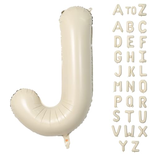 Biapian Buchstaben Ballons XXL, 40 Zoll Große Buchstabe J Folienballon, 101.6CM Beige Buchstaben Luftballon Aluminiumfolie Helium Ballons für Geburtstag Babyparty Hochzeit Jubiläum Dekoration(Creme J) Biapian Buchstaben Ballons XXL, 40 Zoll Große Buchstabe J Folienballon, 101.6CM Beige Buchstaben Luftballon Aluminiumfolie Helium Ballons für Geburtstag Babyparty Hochzeit Jubiläum Dekoration(Creme J) von Biapian