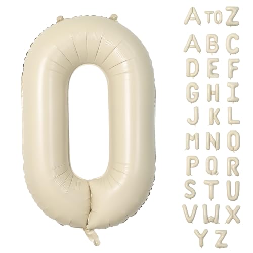 Biapian Buchstaben Ballons XXL, 40 Zoll Große Buchstabe O Folienballon, 101.6CM Beige Buchstaben Luftballon Aluminiumfolie Helium Ballons für Geburtstag Babyparty Hochzeit Jubiläum Dekoration(Creme O) Biapian Buchstaben Ballons XXL, 40 Zoll Große Buchstabe O Folienballon, 101.6CM Beige Buchstaben Luftballon Aluminiumfolie Helium Ballons für Geburtstag Babyparty Hochzeit Jubiläum Dekoration(Creme O) von Biapian