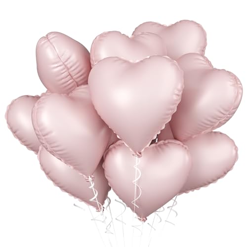 Herzluftballons Rosa, 10 Stück Baby Rosa Folienballon Herzluftballons Helium Hochzeit 18 Zoll Rosa Herz Folienballon Deko Valentinstag für Mädchen Geburtstagsfeier, Hochzeit, Just Married Party Deko Herzluftballons Rosa, 10 Stück Baby Rosa Folienballon Herzluftballons Helium Hochzeit 18 Zoll Rosa Herz Folienballon Deko Valentinstag für Mädchen Geburtstagsfeier, Hochzeit, Just Married Party Deko von Biapian