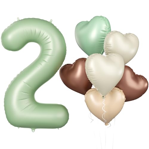 Luftballon 2. Geburtstag, 40 Zoll Salbeigrün Zahl 2 Luftballon, XXL Olivgrün Nummer 2 Folienballon Beige Braune Aprikosen Herzluftballons für Jungen Mädchen Babyparty 2. Geburtstag Party Deko Luftballon 2. Geburtstag, 40 Zoll Salbeigrün Zahl 2 Luftballon, XXL Olivgrün Nummer 2 Folienballon Beige Braune Aprikosen Herzluftballons für Jungen Mädchen Babyparty 2. Geburtstag Party Deko von Biapian