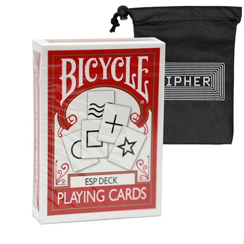 Bicycle Rider Back ESP Deck – 55 Karten – Magic ESP Spielkarten – inklusive Chiffren-Spielkartentasche Bicycle Rider Back ESP Deck – 55 Karten – Magic ESP Spielkarten – inklusive Chiffren-Spielkartentasche von Bicycle and Cipher Playing Cards