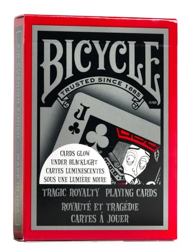 Bicycle 10015588 1018404 Tragic Royalty Leuchtende Spielkarten, Rot, Poker von Bicycle