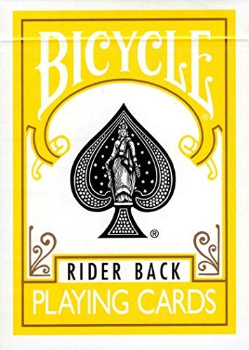 1 Spielkartenspiel, Gelb Rider Back (gelb) Standard Edition von Bicycle