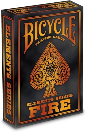 Bicycle 10016974 023174 Elements Series: Fire Kartenspiel, Small, Red von Bicycle