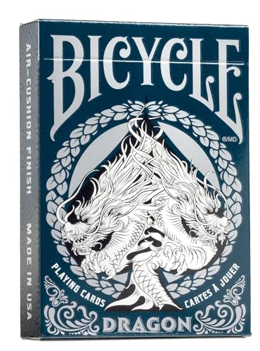 Bicycle 22580013 Dragon Creatives Hochwertiges Kartenspiel Spielkarten für Design-Fans/Kartendeck Reich der Fantasie, handgezeichnet/Geschenkidee, ab 10 Jahren , Blau und Silber, One Size Bicycle 22580013 Dragon Creatives Hochwertiges Kartenspiel Spielkarten für Design-Fans/Kartendeck Reich der Fantasie, handgezeichnet/Geschenkidee, ab 10 Jahren , Blau und Silber, One Size von Bicycle