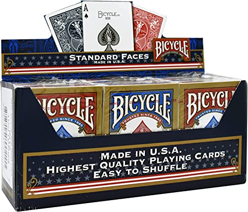Bicycle - Spiele mit 54 Spielkarten – Original Rider Back x 12 – Magie/Zauberkarte von Bicycle