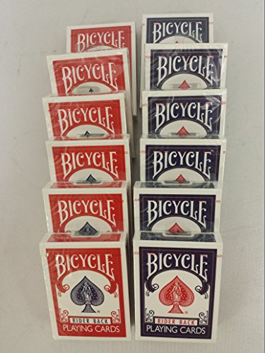 Bicycle Rider Back Poker Playing Cards - 1 Dozen 12 decks Radfahrer zurück Poker Spielkarten - ein Dutzend zwölf Decks von Bicycle