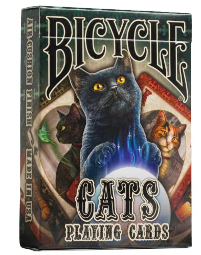 Bicycle Katzen Spielkarten entworfen von Lisa Parker, Schwarz von Bicycle