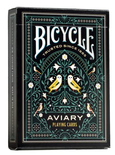 Bicycle 22580009 Aviary Creatives Spielkarten – Hochwertiges Design Kartenspiel/Rommee Karten, Pokerkarten, Zauberkarten/Kartendeck mit aufwendigen Illustrationen/besondere Geschenkidee, blaugrün von Bicycle