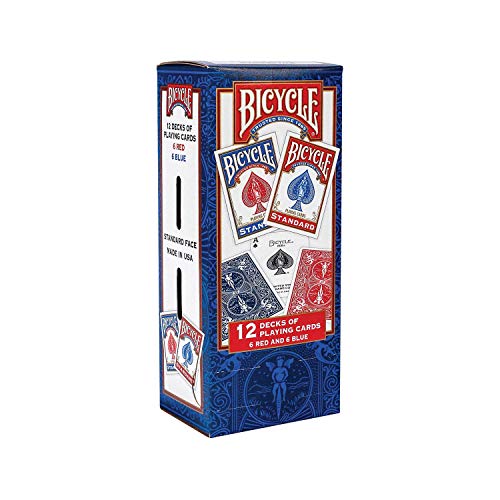 USPCC Spielkarten Bicycle 808 par 12 (6 blaus / 6 rots) von USPCC
