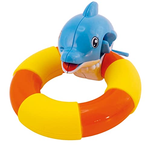 Bieco Happy Delfin mit Ring | Badespass für Kinder Badewanne | Badewannenspielzeug | Wasserspielzeug Kinder | Baby Badespielzeug | Badespielzeug Baby | Wasserspielzeug Schwimmbad | Pool Spielzeug von Bieco