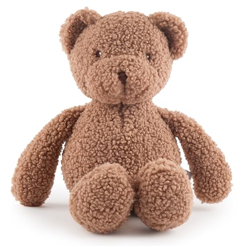 Bieco Kuscheltier Bär Mika | 37 cm | Teddybär aus Bouclé | Baby Plüsch Bär Stofftier | Plüschtier Teddy XXL Tedy Bear Kuscheltier Plüschtier Baby Gute Besserung Teddy Bär ab 0 Monate Weihnachtsbär von Bieco