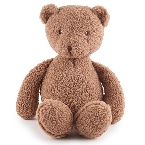 Bieco Kuscheltier Bär Mika XL | 46 cm | Teddybär aus Bouclé | Baby Plüsch Bär Stofftier | Plüschtier Teddy XXL Tedy Bear Kuscheltier Plüschtier Baby Gute Besserung Teddy Bär ab 0 Monate Weihnachtsbär von Bieco