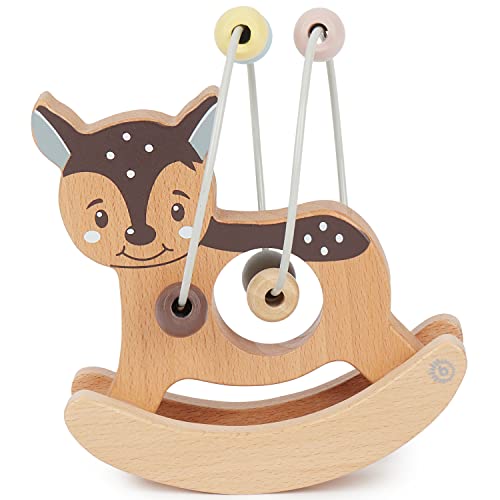 Bieco Motorikschleife REH mit Wippe | Motorikspielzeug ab 1 Jahr | Niedliches Labyrinth Spiel in REH Design | Motorikspielzeug Baby in sanften Farben | Holzspielzeug Baby | Lernspielzeug aus Holz Bieco Motorikschleife REH mit Wippe | Motorikspielzeug ab 1 Jahr | Niedliches Labyrinth Spiel in REH Design | Motorikspielzeug Baby in sanften Farben | Holzspielzeug Baby | Lernspielzeug aus Holz von Bieco