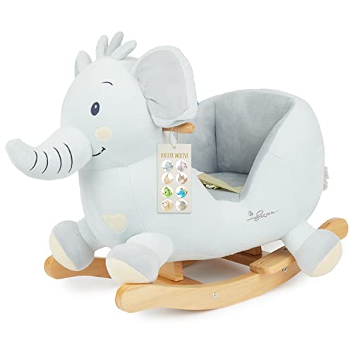 Bieco Plüsch Schaukeltier Elefant Tiko | Kinder Schaukelstuhl m. Sicherheitsgurt | Baby Schaukel | Schaukel Kleinkind | Schaukeltier Baby Zimmer | Schaukelwippe ab 9 Monate | Schaukelpferd Holz Bieco Plüsch Schaukeltier Elefant Tiko | Kinder Schaukelstuhl m. Sicherheitsgurt | Baby Schaukel | Schaukel Kleinkind | Schaukeltier Baby Zimmer | Schaukelwippe ab 9 Monate | Schaukelpferd Holz von Bieco