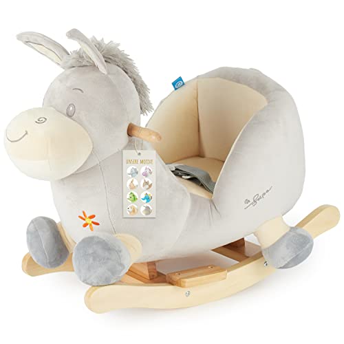 Bieco Plüsch Schaukeltier Esel Fips, 60 cm | Kinder Schaukelstuhl mit Sicherheitsgurt | Baby Schaukel | Schaukel Kleinkind | Schaukeltier Baby | Baby Schaukelwippe ab 9 Monate | Schaukelpferd Holz Bieco Plüsch Schaukeltier Esel Fips, 60 cm | Kinder Schaukelstuhl mit Sicherheitsgurt | Baby Schaukel | Schaukel Kleinkind | Schaukeltier Baby | Baby Schaukelwippe ab 9 Monate | Schaukelpferd Holz von Bieco