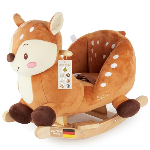 Bieco Plüsch Schaukeltier REH Lina, 60 cm | Kinder Schaukelstuhl mit Sicherheitsgurt | Schaukel | Kleinkind | Baby Schaukelwippe ab 9 Monate | Schaukelpferd Holz Bieco Plüsch Schaukeltier REH Lina, 60 cm | Kinder Schaukelstuhl mit Sicherheitsgurt | Schaukel | Kleinkind | Baby Schaukelwippe ab 9 Monate | Schaukelpferd Holz von Bieco