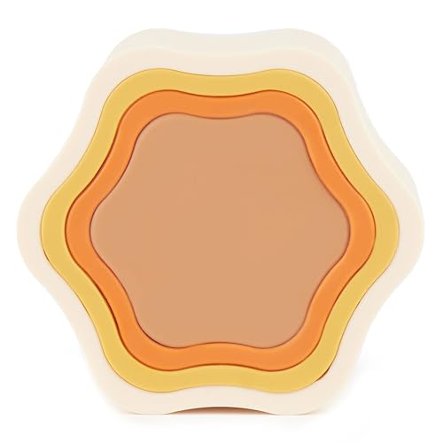 Bieco Silikon Baby Stapelspiel Chocolate Bliss Baby Stapelturm ab 1 Jahr | Stapelbecher Baby bpa frei | Baby Stapelbecher | Stapelturm Baby Stapelspielzeug Stapelsteine baby Mädchen Spielzeug von Bieco