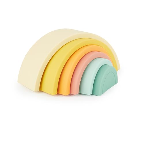 Bieco Silikon Regenbogen Spielzeug Tropical Vibes | Montessori Bausteine in Pastel Farben | Baby Motorikspielzeug Spielbogen Bieco Silikon Regenbogen Spielzeug Tropical Vibes | Montessori Bausteine in Pastel Farben | Baby Motorikspielzeug Spielbogen von Bieco