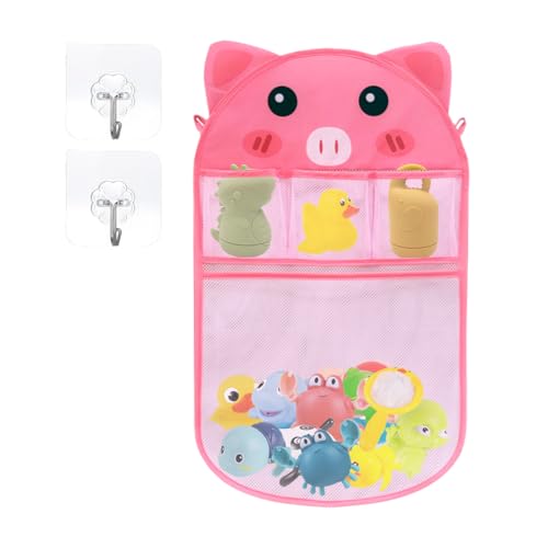 Bieiyhe Badewannenspielzeug Aufbewahrung,Badespielzeug Aufbewahrung,Badespielzeug Netz,Badewannen Organizer,Badespielzeug Netztasche,Bad Spielzeug Organizer Mit 2 Haken, Bath Toy Organizer-Ferkel Bieiyhe Badewannenspielzeug Aufbewahrung,Badespielzeug Aufbewahrung,Badespielzeug Netz,Badewannen Organizer,Badespielzeug Netztasche,Bad Spielzeug Organizer Mit 2 Haken, Bath Toy Organizer-Ferkel von Bieiyhe