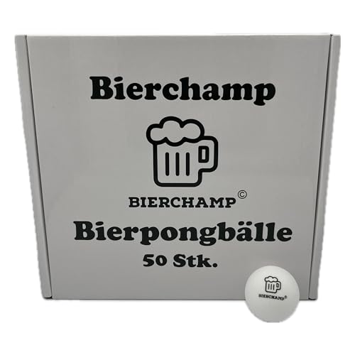 Bierchamp© - Bierpongbälle - Bierpong Bälle 50 STK. - Bierpongbälle Multipack 50STK - Beerpongballs - Beerpong - Bierpongbälle 40 mm Bierpongbälle - Ping Pong Bälle - Bierpongball von Bierchamp