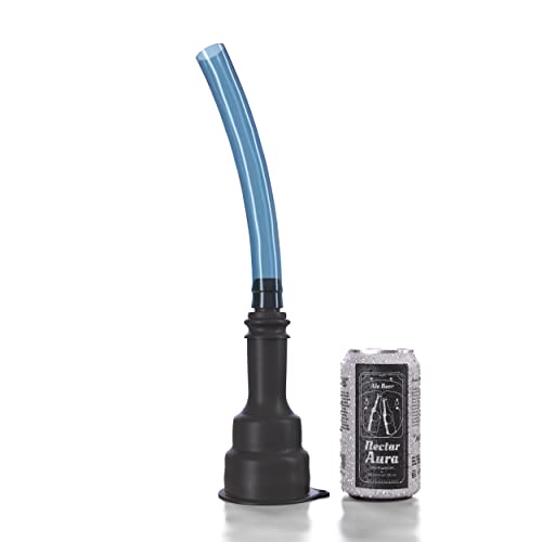 Biersturz Dosentrichter | 2 in 1 Bierbong Biertrichter Bierrutsche mit Bierstecher | Festival Gadget für Partys & Outdoor Veranstaltungen | Schwarz von Biersturz
