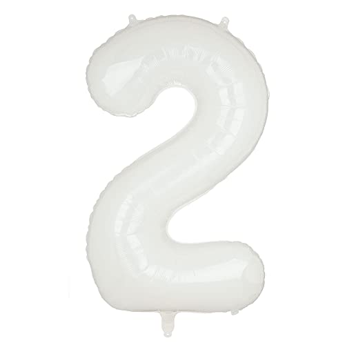 100 CM Groß Folienballon Zahl 2 Weiß Luftballon Folien Mylar Riese MäDchen Helium Luftballons Weiss Geburtstag Party Deko Lieferungen Baby 100 CM Groß Folienballon Zahl 2 Weiß Luftballon Folien Mylar Riese MäDchen Helium Luftballons Weiss Geburtstag Party Deko Lieferungen Baby von Big Eye Owl