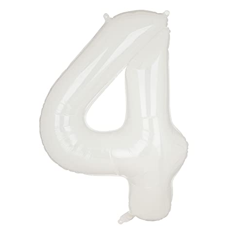100 CM Groß Folienballon Zahl 4 Weiß Luftballon Folien Mylar Riese MäDchen Helium Luftballons Weiss Geburtstag Party Deko Lieferungen Baby 100 CM Groß Folienballon Zahl 4 Weiß Luftballon Folien Mylar Riese MäDchen Helium Luftballons Weiss Geburtstag Party Deko Lieferungen Baby von Big Eye Owl