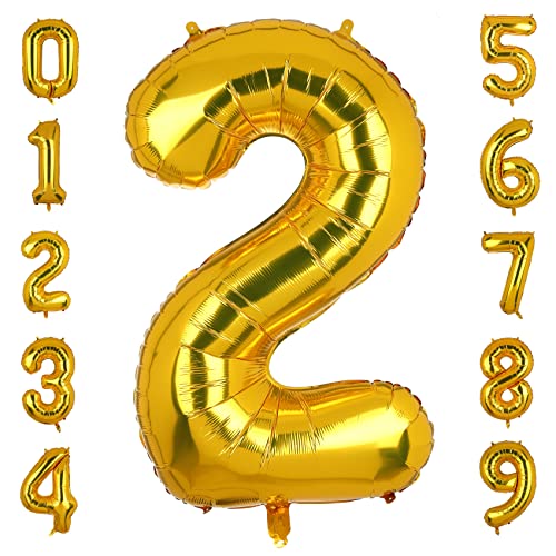 100 CM Groß Gold Zahl 2 Folienballon Luftballon Folien Mylar Riese MäDchen Helium Luftballons Geburtstag Party Deko Lieferungen XXL 100 CM Groß Gold Zahl 2 Folienballon Luftballon Folien Mylar Riese MäDchen Helium Luftballons Geburtstag Party Deko Lieferungen XXL von Big Eye Owl