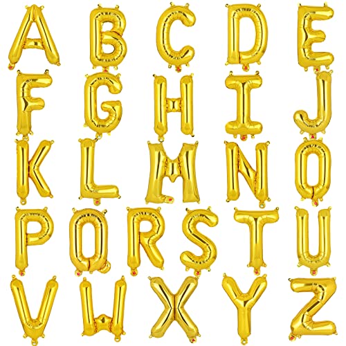 16 Zoll Klein Luftballon Buchstaben C Gold Ballons Small Mylar Alphabet Folienballon Jubiläum Babyparty Hochzeit Geburtstag Party Dekoration 40 CM（Gold C） von Big Eye Owl