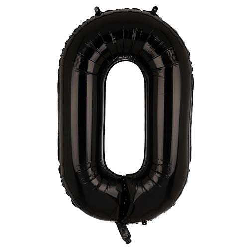 100 CM Groß Schwarz Zahl 0 Folienballon Luftballon Folien Mylar Riese MäDchen Helium Luftballons Geburtstag Party Deko Lieferungen Baby von Big Eye Owl
