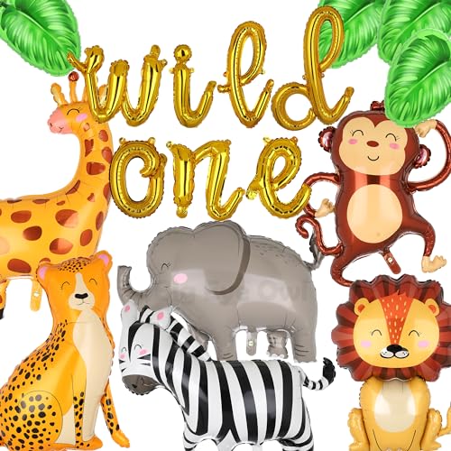 Dschungel Wild One Waldtiere Folienballon Safari Tiere Löwe Zebra Leopard Elefant Giraffe Monkey Luftballon Woodland Tropical 1 Geburtstag Party Deko Dschungel Wild One Waldtiere Folienballon Safari Tiere Löwe Zebra Leopard Elefant Giraffe Monkey Luftballon Woodland Tropical 1 Geburtstag Party Deko von Big Eye Owl