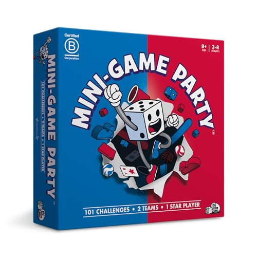 【Mini Game Party】101 Minispiele 1 Star Spieler, Familien-Brettspiel für 2-8 Spieler, perfekt für Familienspielabend oder mit Freunden von Big Potato