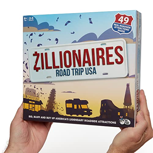 Zillionaires Road Trip USA — Familien-Brettspiel für Kinder und Erwachsene, Brettspiele für Familien, Beste Neue Brettspiele, 2-Spieler-Brettspiele [Englische Version] von Big Potato