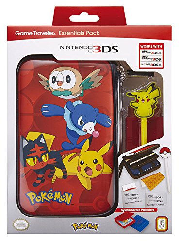 Essential Pack Pokémon 2 (versch. Motive) new 3DS/new 3DS XL/3DS XLTasche 2 Spieleleerhüllen, 1 Pokémon Stift, Touchscreen-Schutzfolien Farben: sortiert von BigBen
