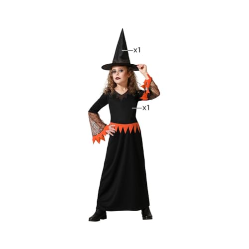 BigBuy Carnival Kostüm für Kinder, Orange, Hexe, Marke EAN: 8422259819202 - Größe: 10-12 Jahre von BigBuy Carnival