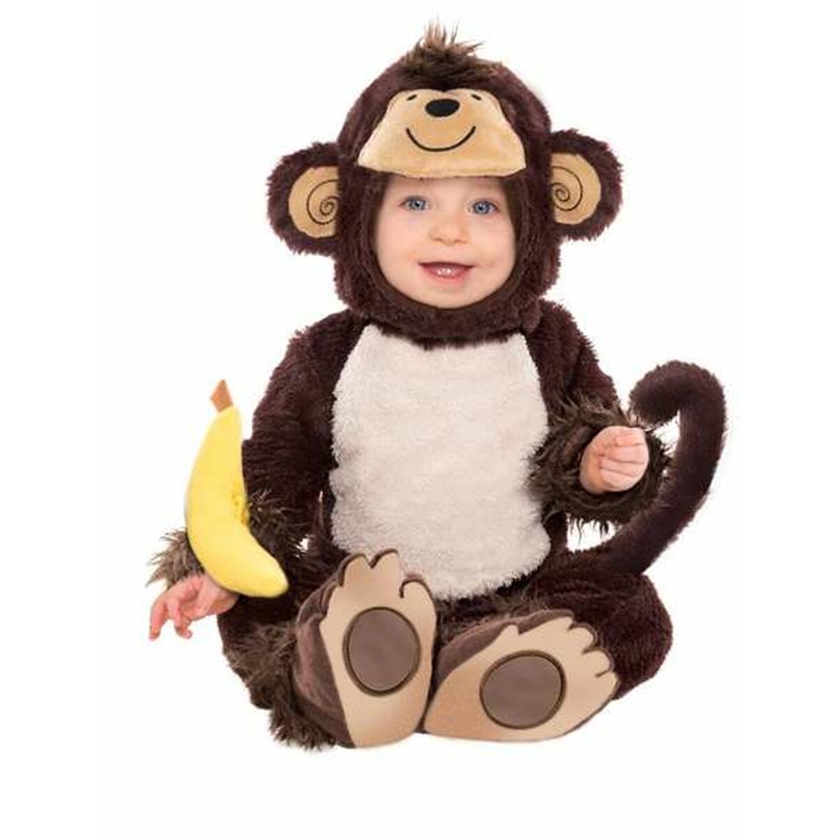 Verkleidung für Babys Affe 12-18 Monate (3 Stücke) von BigBuy Carnival